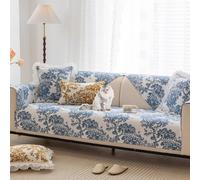 OBASDFD Funda De Sofá Chenilla Jacquard, Antideslizante, Lavable, For Muebles Seccionales(Blue,Pillow17.7 * 17.7in)