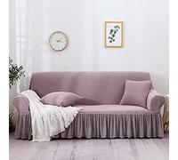 OBASDFD Funda De Sofá con Textura Burbujas 3D Y Volante, Elástica Sin Costuras, For Proteger Los Muebles(F,4 Seater (235-300cm))