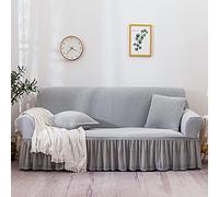 OBASDFD Funda De Sofá con Textura Burbujas 3D Y Volante, Elástica Sin Costuras, For Proteger Los Muebles(J,4 Seater (235-300cm))