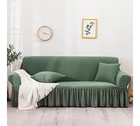 OBASDFD Funda De Sofá con Textura Burbujas 3D Y Volante, Elástica Sin Costuras, For Proteger Los Muebles(B,3 Seater (190-230cm))
