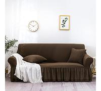 OBASDFD Funda De Sofá con Textura Burbujas 3D Y Volante, Elástica Sin Costuras, For Proteger Los Muebles(C,4 Seater (235-300cm))