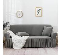 OBASDFD Funda De Sofá con Textura Burbujas 3D Y Volante, Elástica Sin Costuras, For Proteger Los Muebles(G,3 Seater (190-230cm))