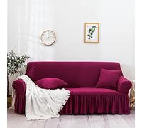 OBASDFD Funda De Sofá con Textura Burbujas 3D Y Volante, Elástica Sin Costuras, For Proteger Los Muebles(A,2 Seater (145-185cm))