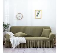 OBASDFD Funda De Sofá con Textura Burbujas 3D Y Volante, Elástica Sin Costuras, For Proteger Los Muebles(H,1 Seater(90-140cm))