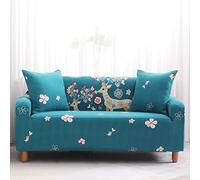 OBASDFD Funda de sofá estampada, funda protectora elástica para muebles, tela de poliéster lavable a máquina para secciones de 8 a 3 plazas (20,2 asientos de 145 a 180 cm)