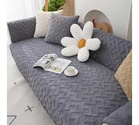 OBASDFD Funda De Sofá Felpa Antideslizante, Lavable Y Suave, For Salas Estar Modernas(Adgray,90 * 180cm/35.4 * 71in)