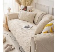 OBASDFD Funda De Sofá Felpa Antideslizante, Lavable Y Suave, For Salas Estar Modernas(Bbeige,110 * 240cm/43 * 94.5in)