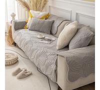 OBASDFD Funda De Sofá Felpa Antideslizante, Lavable Y Suave, For Salas Estar Modernas(Bgray,90 * 160cm/35.4 * 63in)