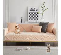 OBASDFD Funda De Sofá Reversible Chenilla con Borlas, Lavable Y Antideslizante Doble Cara For Sofás Seccionales(Skin,70 * 180cm)