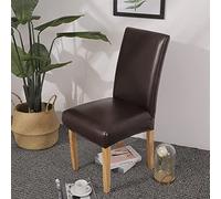 OBASDFD Funda Elástica De Piel Sintética Impermeable For Silla Comedor, Extraíble Y Lavable, Ideal For Casa, Hotel, Banquete Boda, Juego 2 Piezas(E,6PCS)