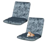 OBASDFD Funda Elástica De Terciopelo For Silla Gaming, Protectora Muebles con Elástico Antideslizante Sillas Suelo Y Sofás(Dark Gray,Set of 2)
