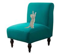 OBASDFD Funda Elástica For Silla Sin Brazos con Borde Elástico, Lavable Y Decorativa(Green,Set of 1)