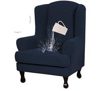 OBASDFD Funda Impermeable For Sillón Orejero, Muy Elástica, Antideslizante Y con Base For Protegerlo(Blue)