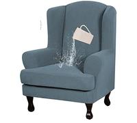 OBASDFD Funda Impermeable For Sillón Orejero, Muy Elástica, Antideslizante Y con Base For Protegerlo(Blue-a)