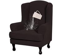 OBASDFD Funda Impermeable For Sillón Orejero, Muy Elástica, Antideslizante Y con Base For Protegerlo(Dark Brown)