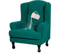 OBASDFD Funda Impermeable For Sillón Orejero, Muy Elástica, Antideslizante Y con Base For Protegerlo(Dark Blue)