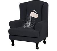 OBASDFD Funda Impermeable For Sillón Orejero, Muy Elástica, Antideslizante Y con Base For Protegerlo(Grey-a)