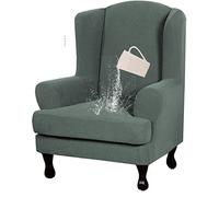 OBASDFD Funda Impermeable For Sillón Orejero, Muy Elástica, Antideslizante Y con Base For Protegerlo(Green)