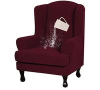 OBASDFD Funda Impermeable For Sillón Orejero, Muy Elástica, Antideslizante Y con Base For Protegerlo(Red)