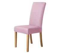 OBASDFD Fundas Elásticas De Poliéster Y Elastano For Sillas Parson, Ajuste Universal, Comedor, Motel, Resort, Uso Comercial (Paquete 2)(Pink,6 Pieces)