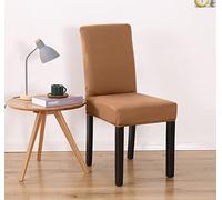 OBASDFD Fundas Elásticas For Sillas De Comedor, Juego Protectores Muebles(Light Brown,4PC)