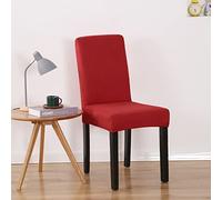 OBASDFD Fundas Elásticas For Sillas De Comedor, Juego Protectores Muebles(Red,4PC)