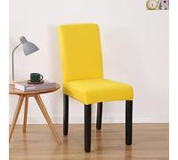 OBASDFD Fundas Elásticas For Sillas De Comedor, Juego Protectores Muebles(Yellow,6PC)