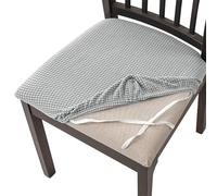 OBASDFD Fundas For Sillas De Comedor Resistentes A Arañazos For Mascotas, Protectores Asiento Antideslizantes Y Lavables(Light Gray,4 Pieces)