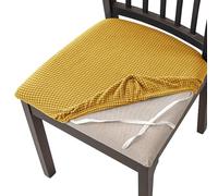 OBASDFD Fundas For Sillas De Comedor Resistentes A Arañazos For Mascotas, Protectores Asiento Antideslizantes Y Lavables(Yellow,2 Pieces)
