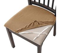 OBASDFD Fundas For Sillas De Comedor Resistentes A Arañazos For Mascotas, Protectores Asiento Antideslizantes Y Lavables(Light Coffee,2 Pieces)