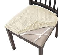 OBASDFD Fundas For Sillas De Comedor Resistentes A Arañazos For Mascotas, Protectores Asiento Antideslizantes Y Lavables(Beige,4 Pieces)