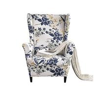 OBASDFD Juego De 2 Fundas Elásticas For Sillón Orejero, Tela Jacquard, For Sala Estar Y Dormitorio(8)