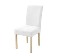 OBASDFD Juego De 4 Fundas Suaves For Silla Parson, Protectores Asiento Antideslizantes(White,4 Pieces)