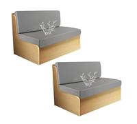 OBASDFD Juego De Fundas Cojín For Comedor Autocaravana, Resistentes Al Agua Y Antideslizantes(Light Gray)