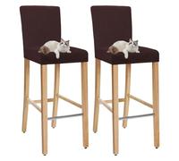 OBASDFD Juego De Fundas For Taburetes Bar con Respaldo, Cuadradas For Sillas Altura Mostrador For Comedor, Pub Y Cocina(Coffee,Set of 2)