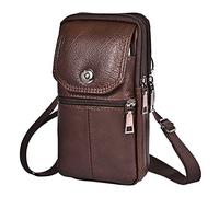 OBASDFD Leather Purses & Handbags For Women, Men's Outdoor Sports Waist Bag & Mobile Phone Shoulder Purse(B)
