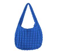 OBASDFD Leather Shoulder Handbag Tote Purses Quilted Puffy Crossbody Bags(Blue)