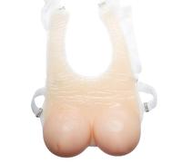 OBASDFD Libera tu belleza Pechos falsos de silicona postizos cruzados unidos for travestis Personas transgénero Marrón-2000g(Flesh,1600g)