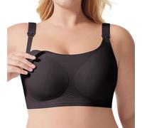 OBASDFD Lightweight Plain Thin Adjustable Shoulder Strap for Women Saggy Maternity Nursing Bra, Beige, 4XL(Black,XXL)