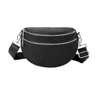 OBASDFD Mochila Bandolera Pequeña For Mujer Y Hombre, De Un Solo Hombro Con Correa Ajustable, Bolso Moderno Bonito(Black)
