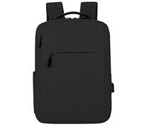 OBASDFD Mochila De Piel Suave Y Nailon For Mujer: Transparente, Práctica, Gran Capacidad, Ligera Con Cremallera(Black)