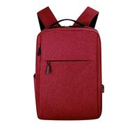 OBASDFD Mochila De Piel Suave Y Nailon For Mujer: Transparente, Práctica, Gran Capacidad, Ligera Con Cremallera(Red)