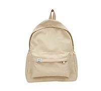 OBASDFD Mochila De Viaje Cuero For Mujer, Informal, Con Bolsillo Trasero Antirrobo, Estilo Moderno Y Sintético For Viajes Trabajo(Beige)