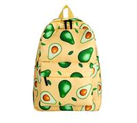 OBASDFD Mochila Escolar De Moda For Mujer - Nailon Con Estampado Frutas Y Cremallera(Yellow)