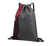 OBASDFD Mochila Unisex Con Cuerda, Informal, De Moda, For Playa, Escuela, Deporte, Viajes, Pequeña Malla(Wine)