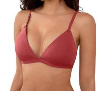 OBASDFD Non-Wired Triangle Bralette Unlined Seamless No Underwire Comfortable Unpadded Everyday Bra, Black, XL(Red (Watermelon Red),XL)