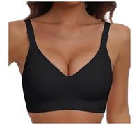 OBASDFD Non-Wired Wireless Push Up Bra with Full Coverage for Women, Seamless Bras with Soft Support, Normal and Large Size, White, 4XL(Black,3XL)