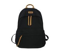 OBASDFD Nueva mochila de gran capacidad for mujer: escolar secundaria, ocio estilo japonés(Black)