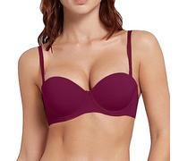 OBASDFD One Fab Fit Underwire Bra for Women Demi T-Shirt Convertible Bras for Ladies T Shirt Stylish, Red, 32 D(Red,36A)