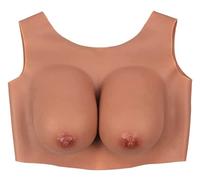 OBASDFD Pecho De Silicona Sin Espalda, Realzadores Pechos Falsos Con Forma Gota Agua, Almohadillas For Sujetador Travestismo(Suntan,D)